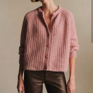 Sezane Emile cardigan - mottled pink M